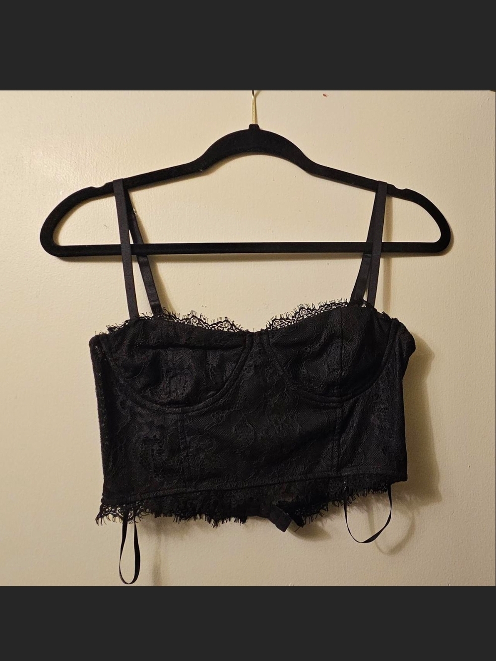 Forever 21 Black Lace Bustier Top